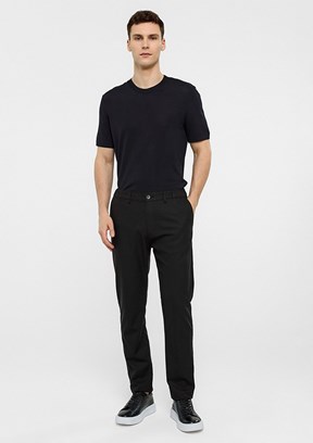 BACKANDBOND Siyah Erkek Normal Bel Pantolon