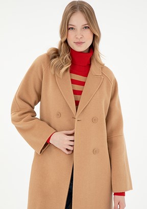 US POLO ASSN Kahverengi Kadın Basic Kaban