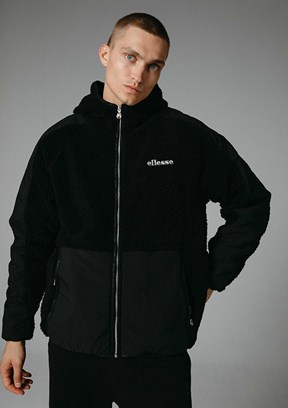 ELLESSE Siyah Erkek Fermuarlı Kapüşonlu Sweatshirt