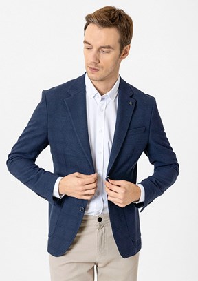 SÜVARİ Lacivert Erkek Slim Ceket