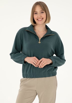 US POLO ASSN Yeşil Kadın Comfort Sweatshirt