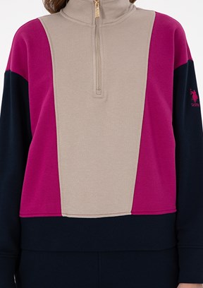 US POLO ASSN Pembe Kadın Regular Sweatshirt