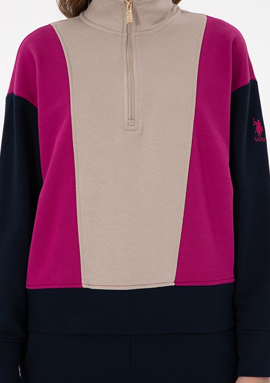 US POLO ASSN Pembe Kadın Regular Sweatshirt