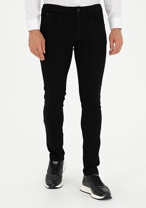 PİERRE CARDİN Siyah Erkek Slim Jean Pantolon