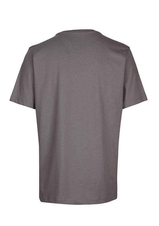 BACKANDBOND Gri Erkek Bisiklet Yaka T-Shirt