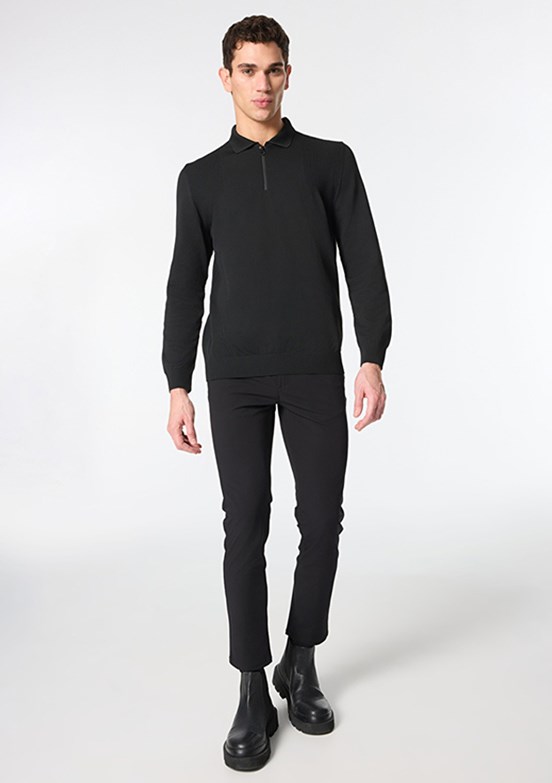PİERRE CARDİN Siyah Erkek Slim Pantolon