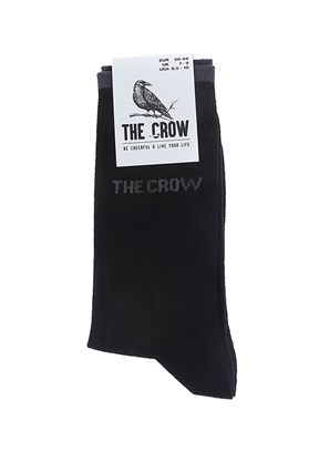 THE CROW Siyah Unisex Soket Çorap