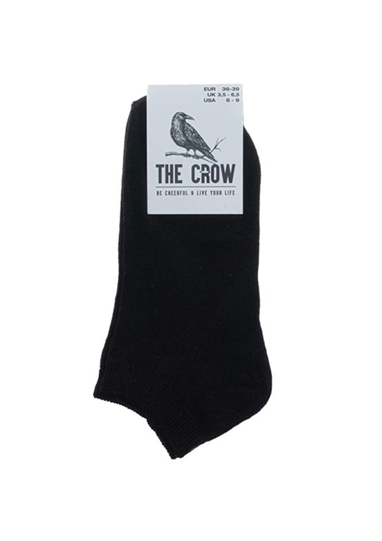 THE CROW Siyah Unisex Patik Çorap