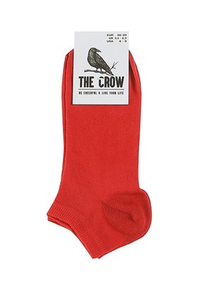 THE CROW Kırmızı Unisex Patik Çorap