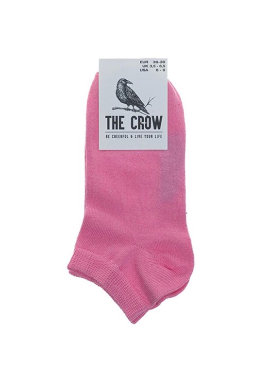 THE CROW Pembe Unisex Patik Çorap