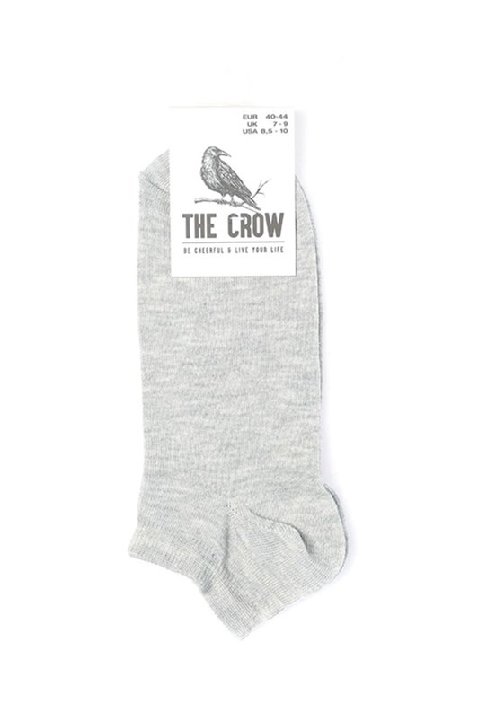 THE CROW Gri Unisex Patik Çorap