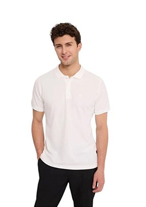THE CROW Father - TC4613 Erkek Beyaz Polo Yaka T-Shirt