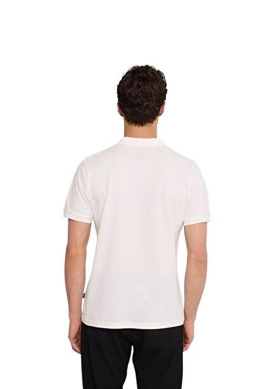 THE CROW Father - TC4613 Erkek Beyaz Polo Yaka T-Shirt