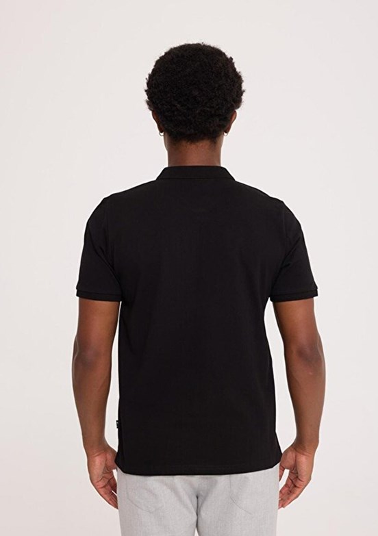THE CROW Siyah Unisex Polo Yaka T-shirt
