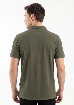 THE CROW Father - TC4613 Erkek Yeşil Polo Yaka T-Shirt