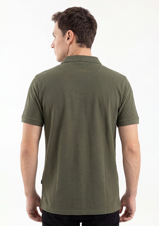 THE CROW Father - TC4613 Erkek Yeşil Polo Yaka T-Shirt