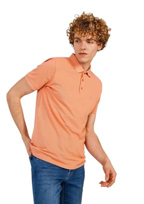 THE CROW Father - TC4613 Erkek Turuncu Polo Yaka T-Shirt