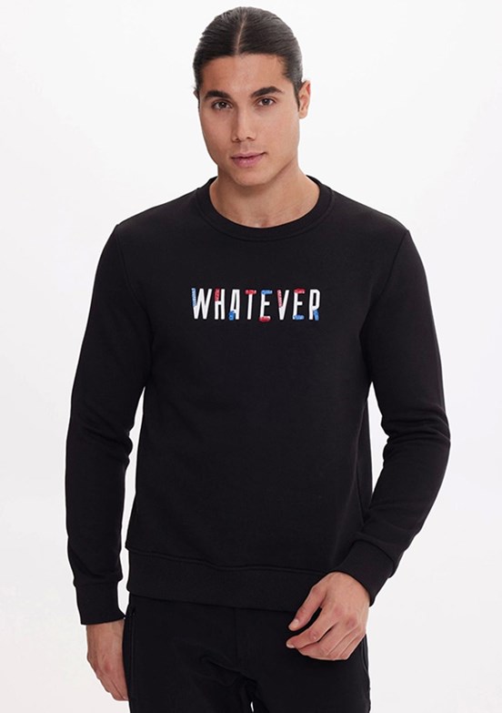 THE CROW Siyah Unisex O Yaka Sweatshirt
