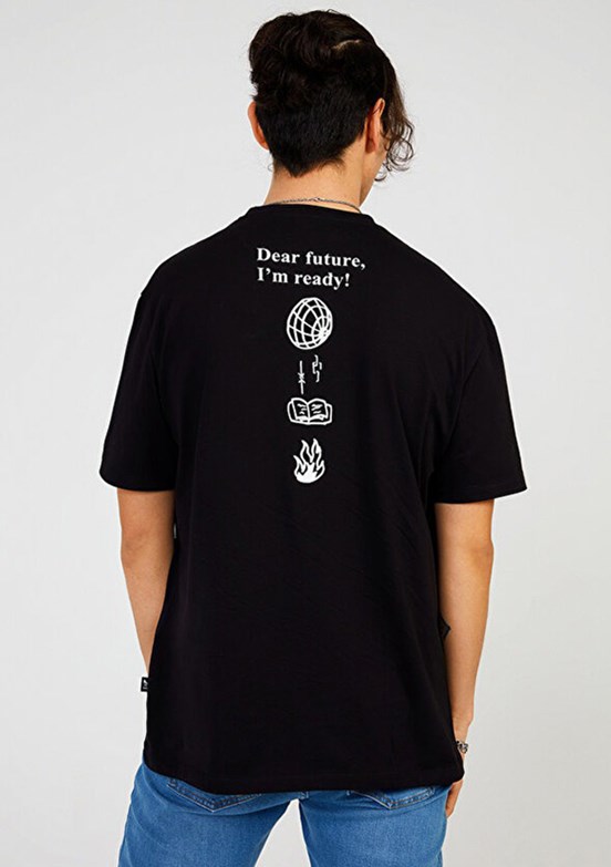 THE CROW Siyah Unisex Relax T-shirt