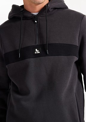 THE CROW Antrasit Unisex Fermuarlı Sweatshirt