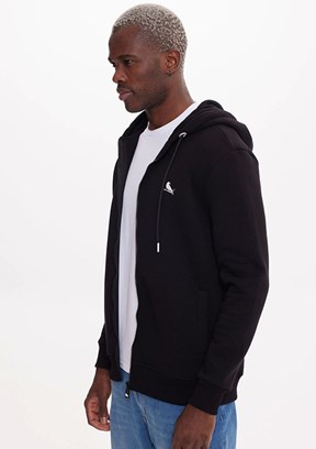 THE CROW Siyah Unisex Fermuarlı Sweatshirt