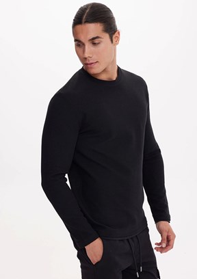 THE CROW Siyah Unisex Basic Sweatshirt