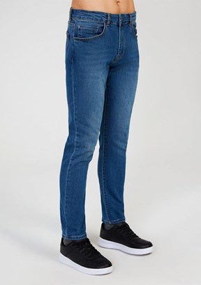 THE CROW Mavi Unisex Normal Bel Jean Pantolon