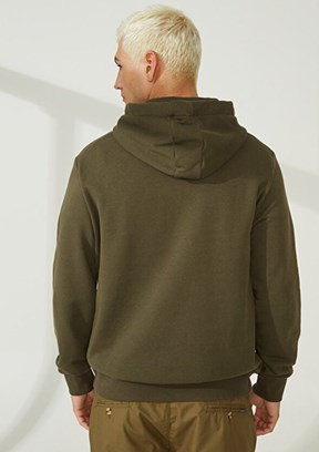 THE CROW Yeşil Unisex Fermuarsız Kapüşonlu Sweatshirt