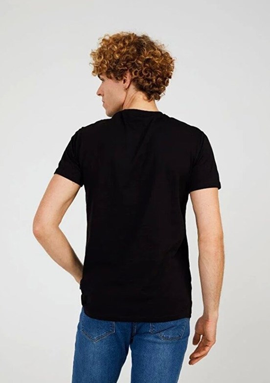 THE CROW Astro - TC7122 Erkek Siyah Baskılı T-Shirt