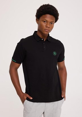 THE CROW Summer Polo - TC4615 Erkek Siyah Polo Yaka T-Shirt