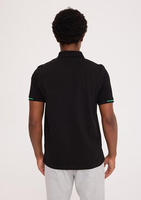 THE CROW Summer Polo - TC4615 Erkek Siyah Polo Yaka T-Shirt