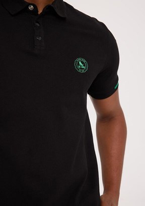 THE CROW Summer Polo - TC4615 Erkek Siyah Polo Yaka T-Shirt