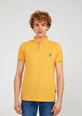 THE CROW Summer Polo - TC4615 Erkek Sarı Polo Yaka T-Shirt