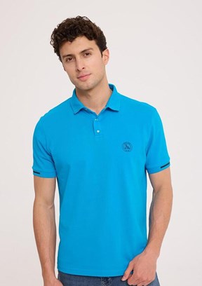 THE CROW Summer Polo - TC4615 Erkek Mavi Polo Yaka T-Shirt