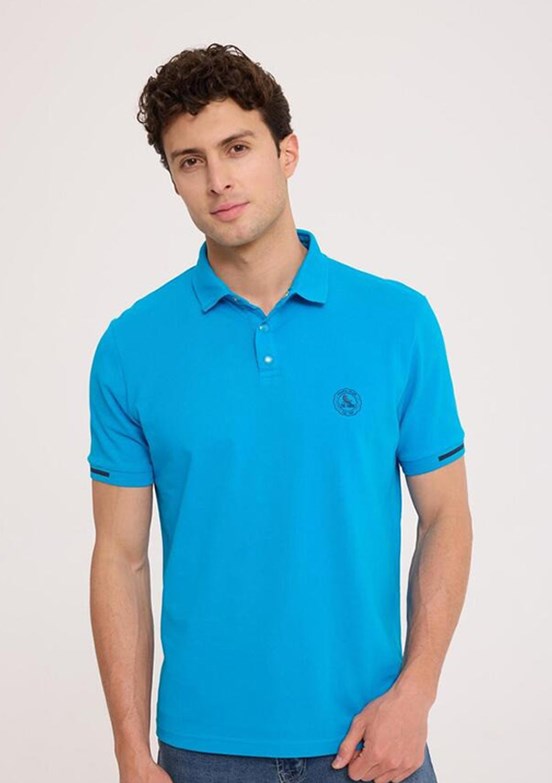 THE CROW Summer Polo - TC4615 Erkek Mavi Polo Yaka T-Shirt
