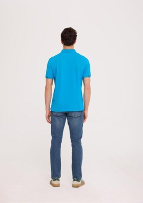 THE CROW Summer Polo - TC4615 Erkek Mavi Polo Yaka T-Shirt