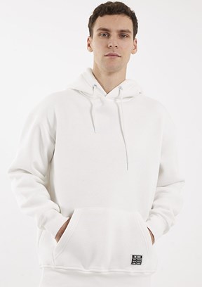 THE CROW Beyaz Unisex Kapüşonlu Sweatshirt