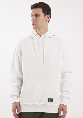 THE CROW Beyaz Unisex Kapüşonlu Sweatshirt