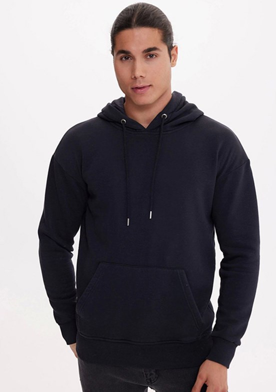 THE CROW Siyah Unisex Kapüşonlu Sweatshirt