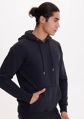 THE CROW Siyah Unisex Kapüşonlu Sweatshirt