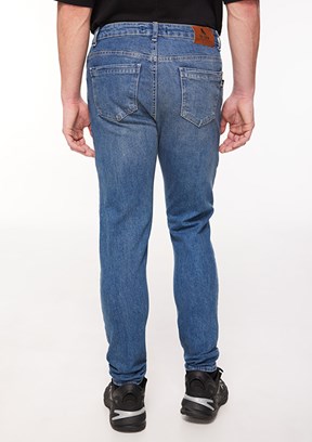 THE CROW Mavi Unisex Normal Bel Jean Pantolon