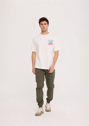 THE CROW Yeşil Unisex Beli Lastikli Pantolon