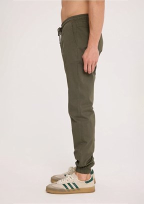 THE CROW Yeşil Unisex Beli Lastikli Pantolon