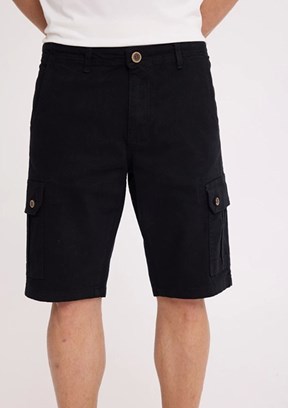 THE CROW Siyah Unisex Kargo Pantolon Şort