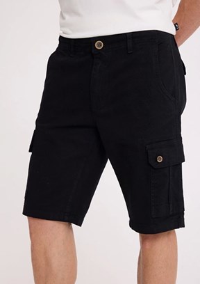 THE CROW Siyah Unisex Kargo Pantolon Şort