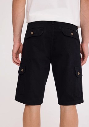 THE CROW Siyah Unisex Kargo Pantolon Şort