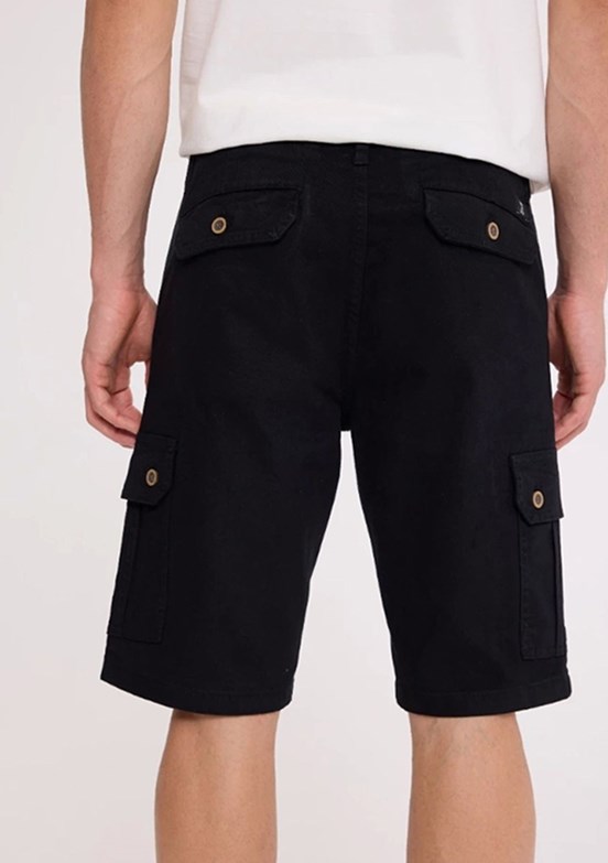 THE CROW Siyah Unisex Kargo Pantolon Şort
