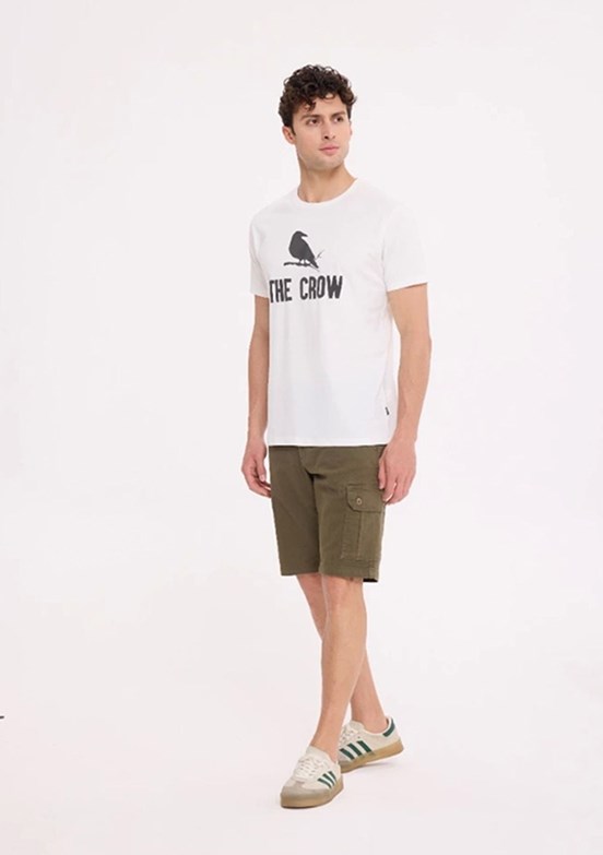 THE CROW Yeşil Unisex Kargo Pantolon Şort