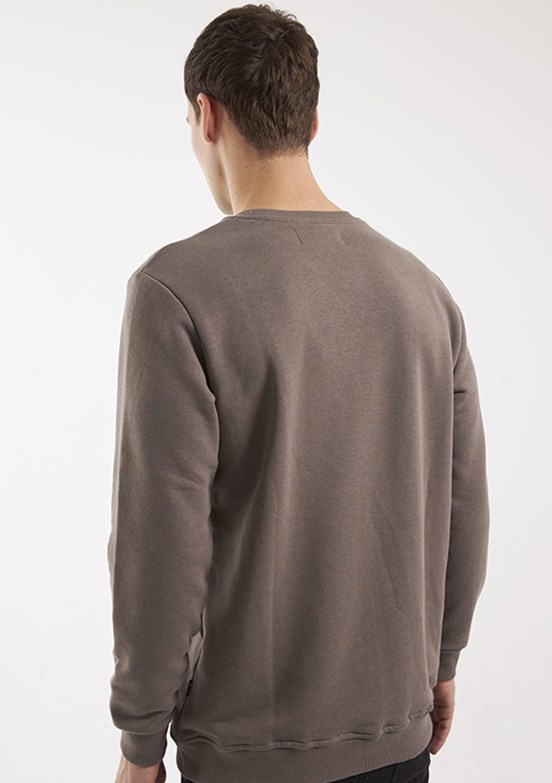THE CROW Bej Unisex O Yaka Sweatshirt