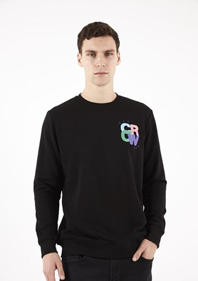 THE CROW Siyah Unisex O Yaka Sweatshirt